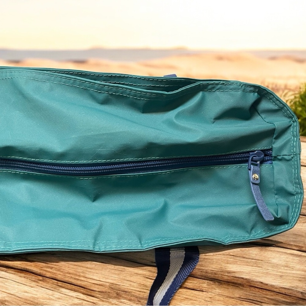 Life Is Good Blue and Green Tote with Fun Graphic - Picture 7 of 8